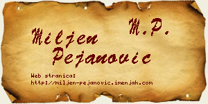 Miljen Pejanović vizit kartica